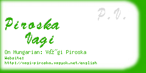 piroska vagi business card